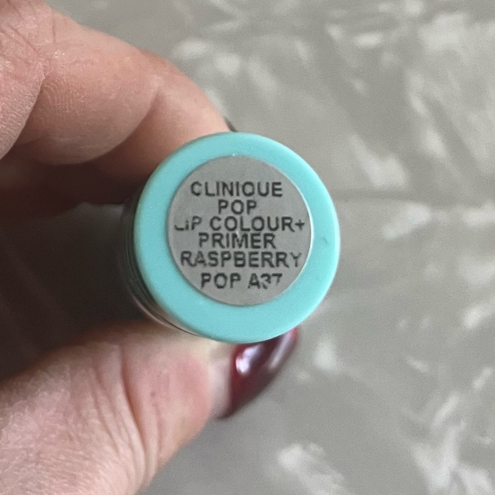Clinique Marimeko Pop Colour + Primer Raspberry Pop Lipstick - Picture 2 of 3